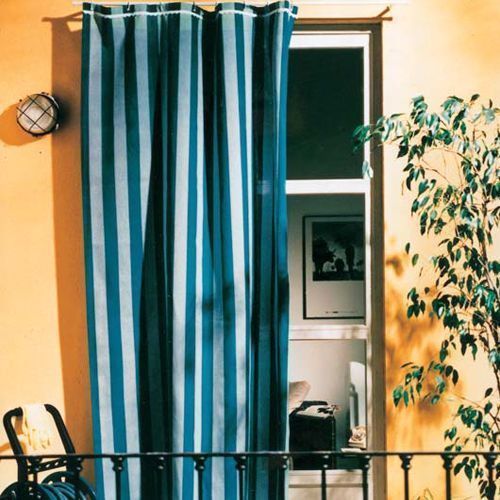 TENDA DA SOLE COTONE CM.140X250 BLU / CELESTE PER BALCONE FINESTRA