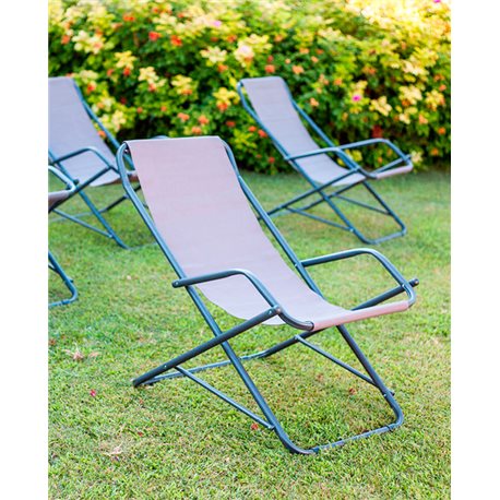 Dondolina Steel Chairs Chair Taupe Pool Terrace The Sea Garden